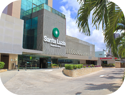 Fachada do Hospital Santa Luzia, em Recife
